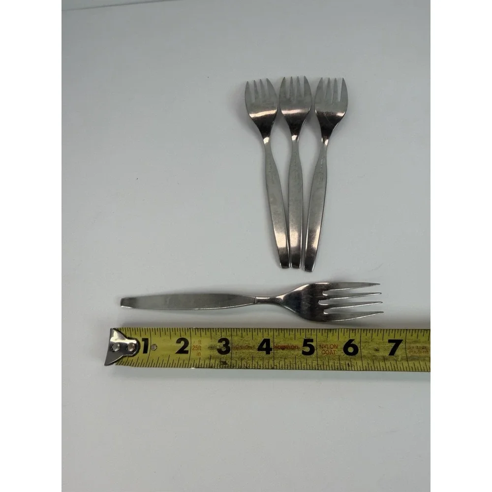 Oneida Community FROSTFIRE Stainless Salad Forks Set Of 4
